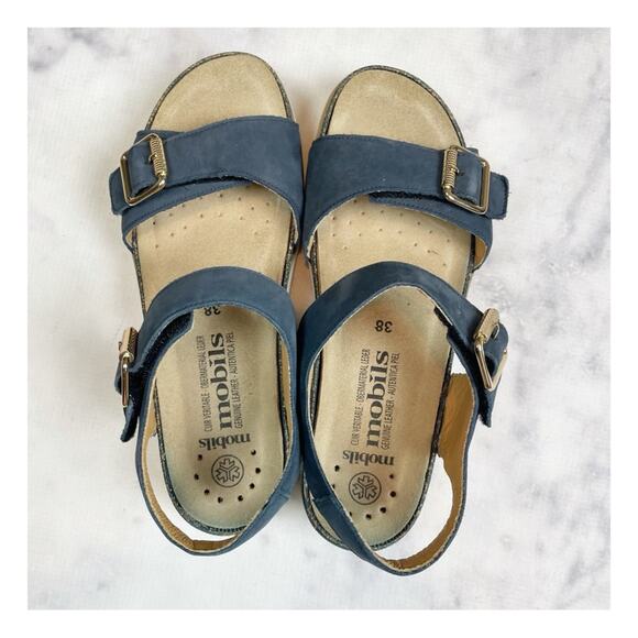 Mobils by Mephisto Tarina Navy Nubuck Comfort Sandals - Picture 6 of 12